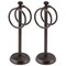 mDesign Steel Bathroom Towel Rack Holder Stand with 2 Hanging Rings